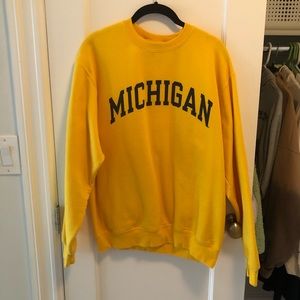 Champion yellow University of Michigan sweatshirt / unisex size M / worn once